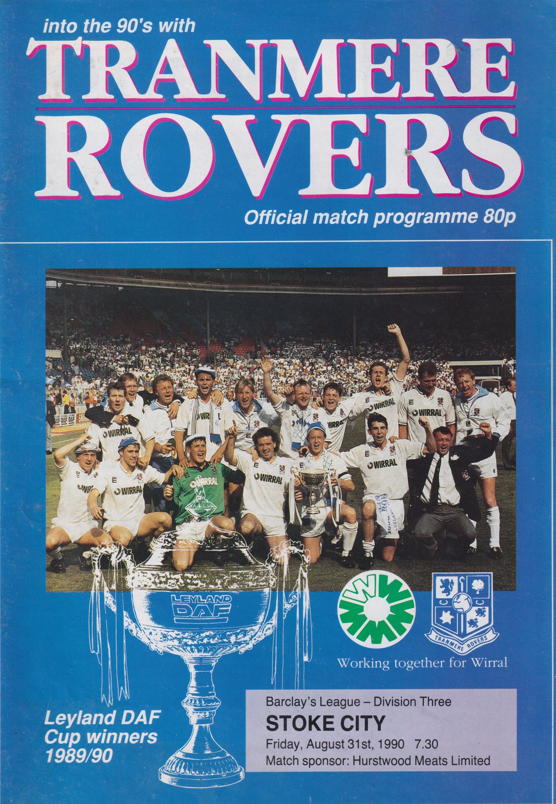 Tranmere Rovers v Stoke City match programme